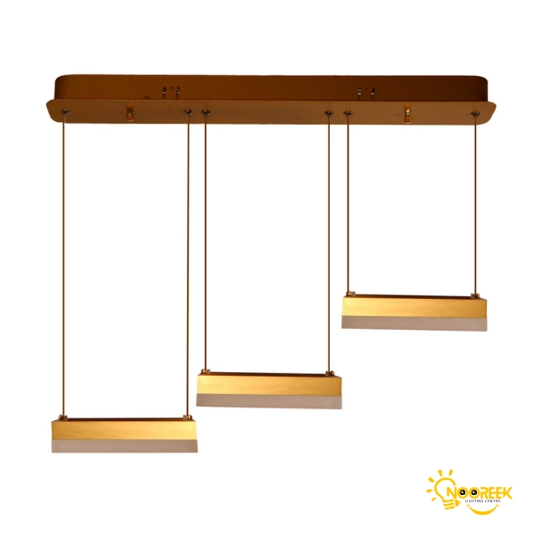 لوستر خطی آریا مدل مربعی (۳ شاخه)