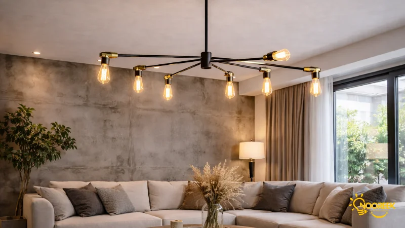 لوسترهای با لامپ‌های رشته‌ای