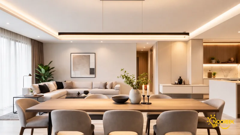 طراحی ساده و مینیمالیستی لوستر خطی